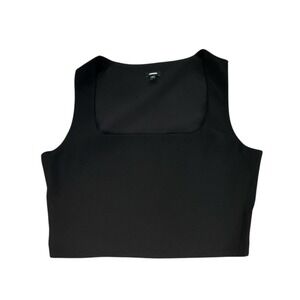 Express Black Square Neck Sleeveless Crop Top Tank‎ Party Casual